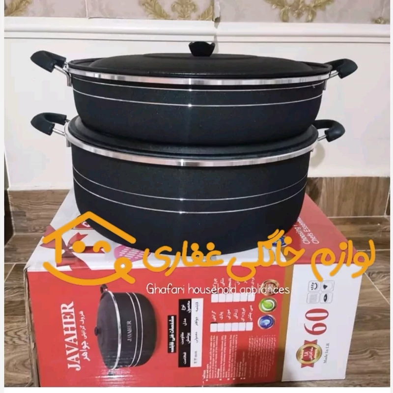 تابه و قابلمه سایز60 جواهر روکش گرانیت نچسب