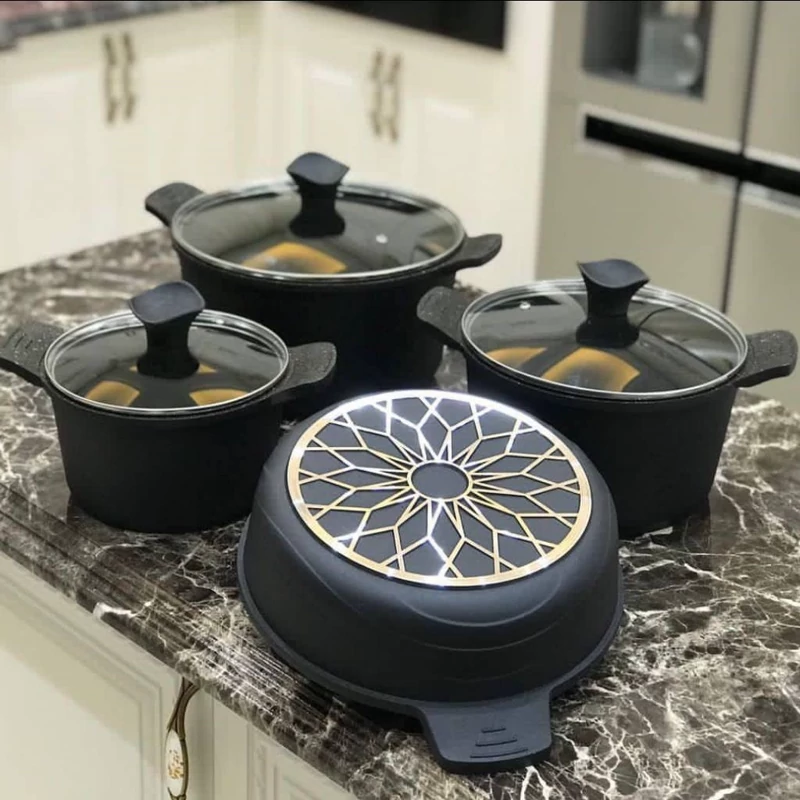 سرویس قابلمه 10پارچه چدن از برند آلمانی گلدن لایف ارسال رایگان