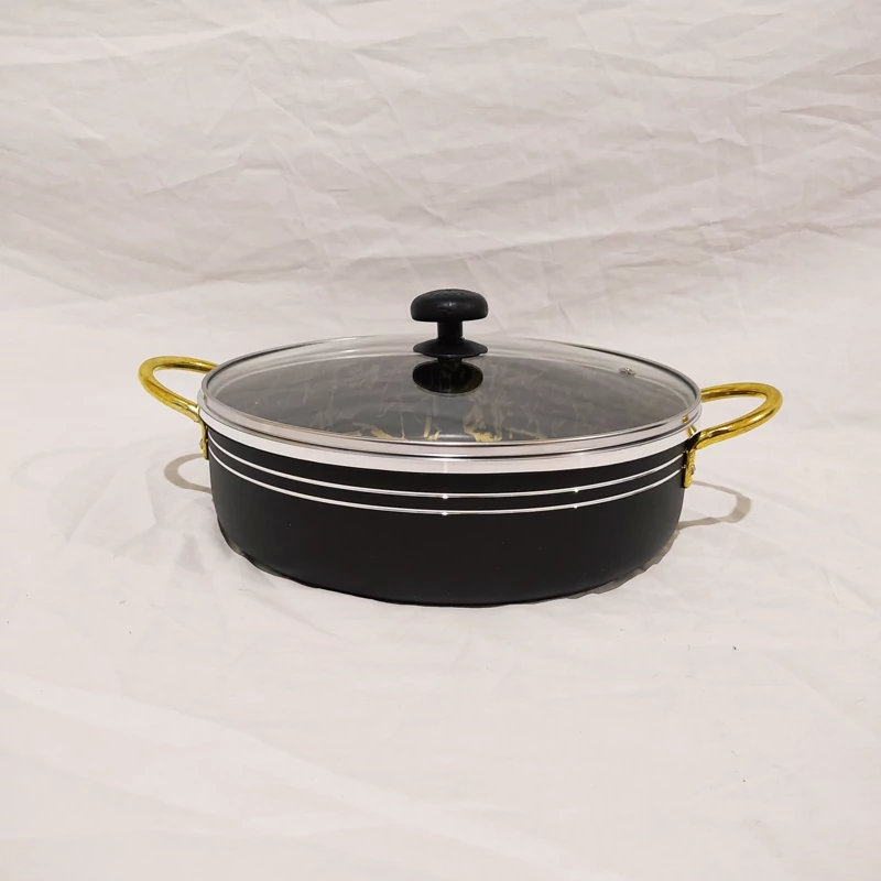 ماهیتابه گرانیتی سایز30طرح سنگی ظرف سازان