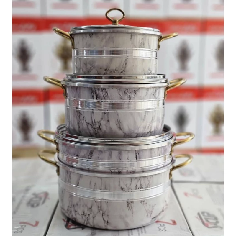 سرویس قابلمه و تابه7پارچه چدن  برند اسکاپ با24ماه گارانتی